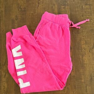 PINK Victoria's Secret Jogger Sweatpants - Neon Pink
